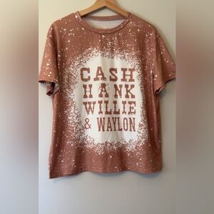 Rust Graphic Tee with White Text